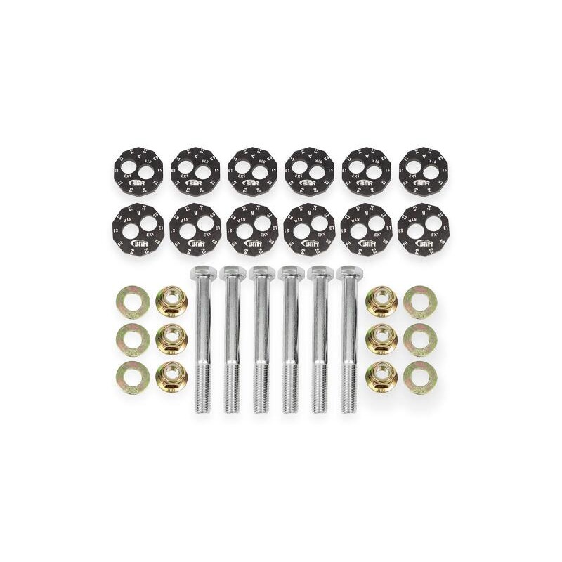 BMR 97-04 Chevrolet Corvette C5 Front & Rear Lower Control Arms Camber Bolt Kit – Black Anodized