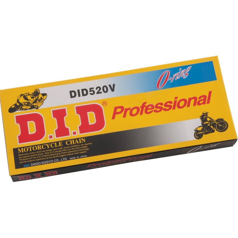 D.I.D 520VO Pro V Series O-Ring Chain – 108 Links – Natural 520VO-108L