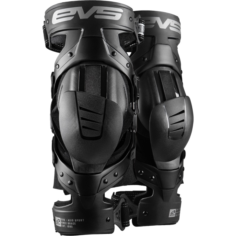 EVS 663-1187S Axis Sport Knee Brace Pair Black/Black/Grey Sm