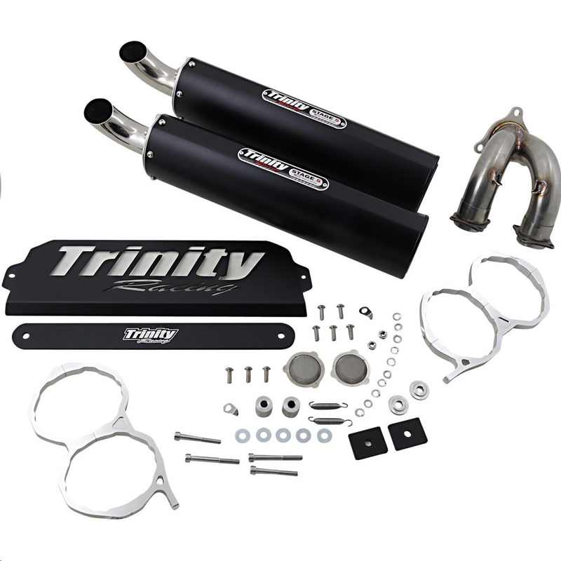 Trinity Racing Stage 5 Dual Slip-On – Black TR-4173S-BK