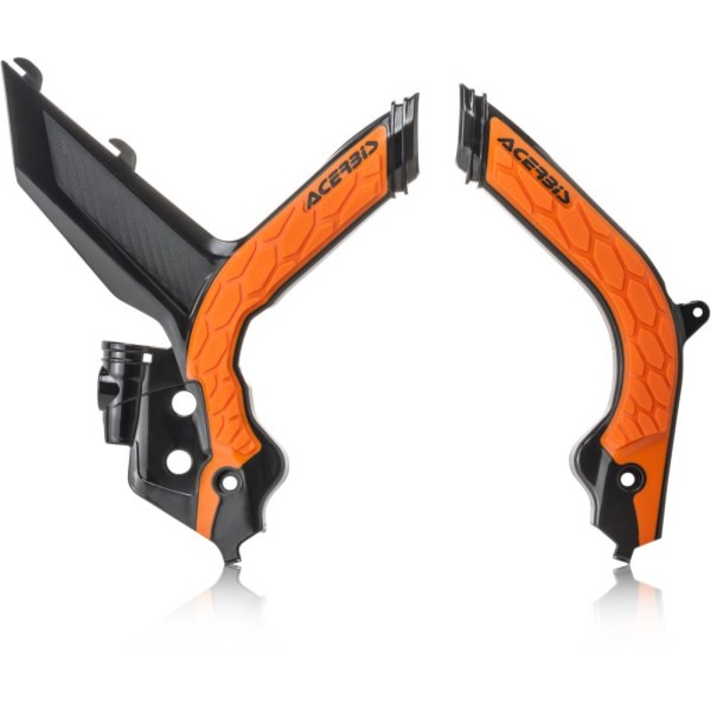 ACERBIS X-GRIP FRAME GUARDS KTM SX SXF 19-22 BLACK ORANGE
