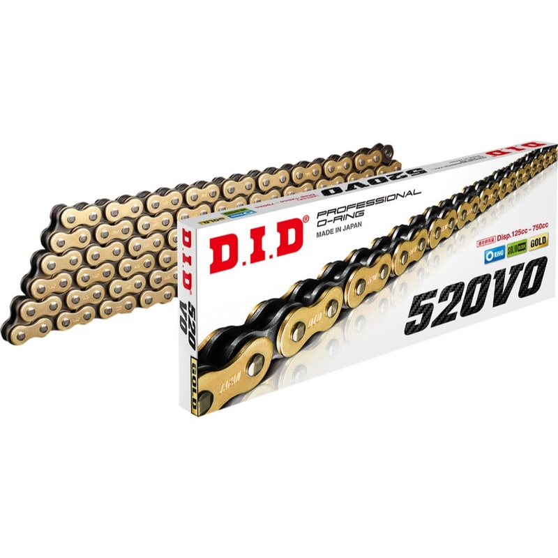 D.I.D 520VO Pro V Series O-Ring Chain – 120 links 520VOG120FB