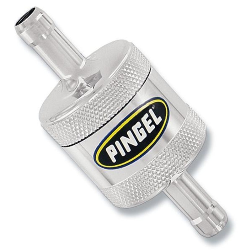 Pingel In-Line Fuel Filter – 5/16in. Chrome Fuel Filter SS1C