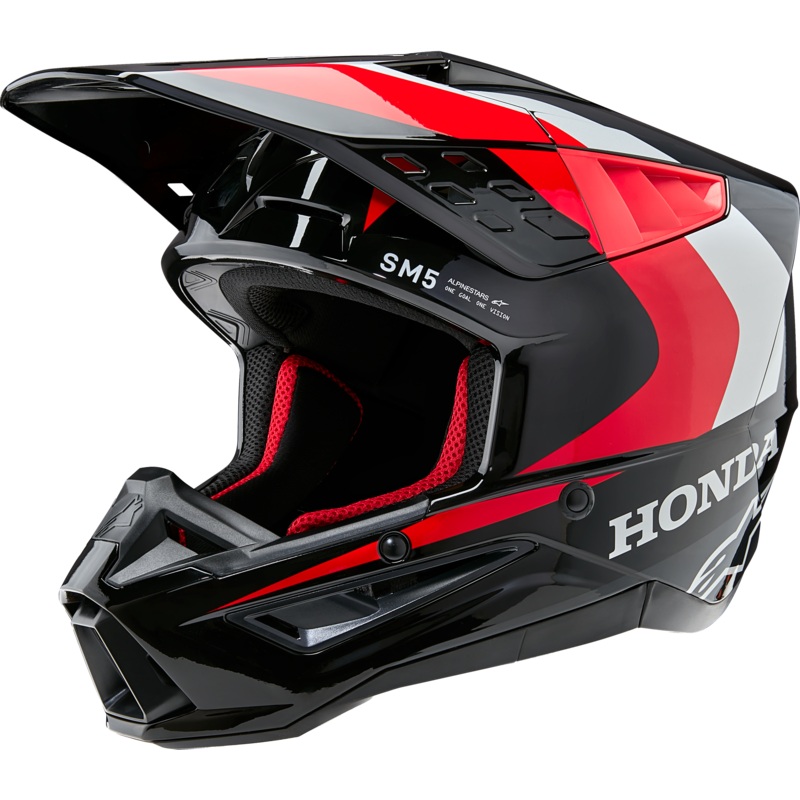 alpine star 482-9237XS Honda S-M5 Helmet Black/Red Glossy Xs