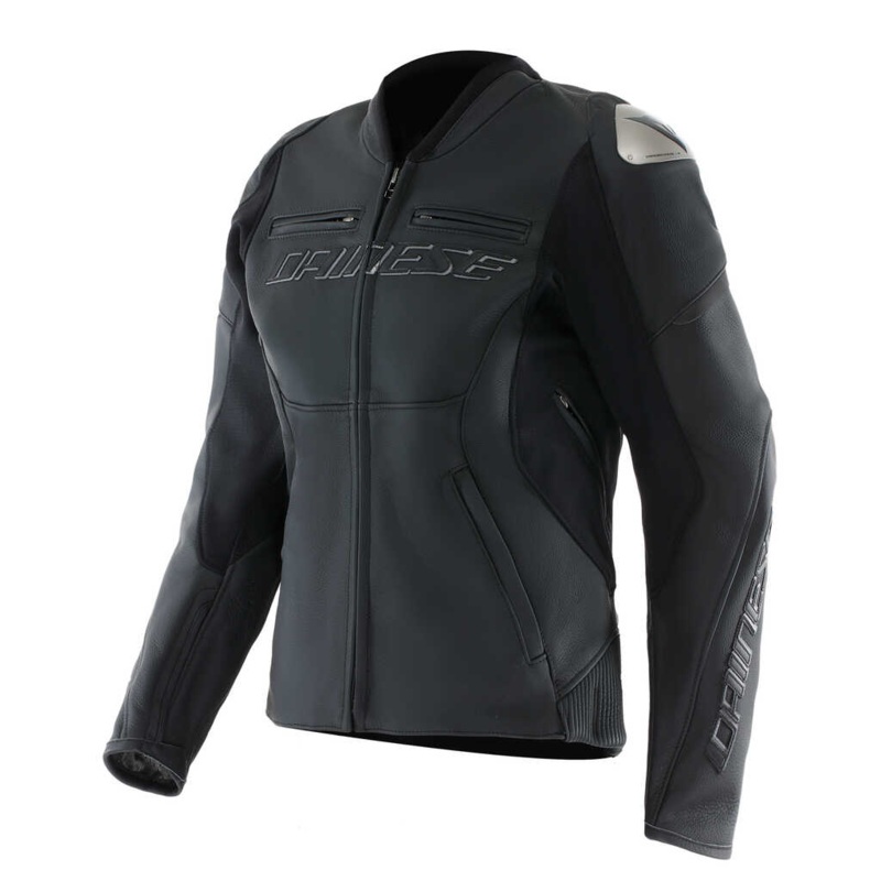 DAINESE RACING 5 WOMENS PERFORATED LEATHER JACKET – BLACK/BLACK 40