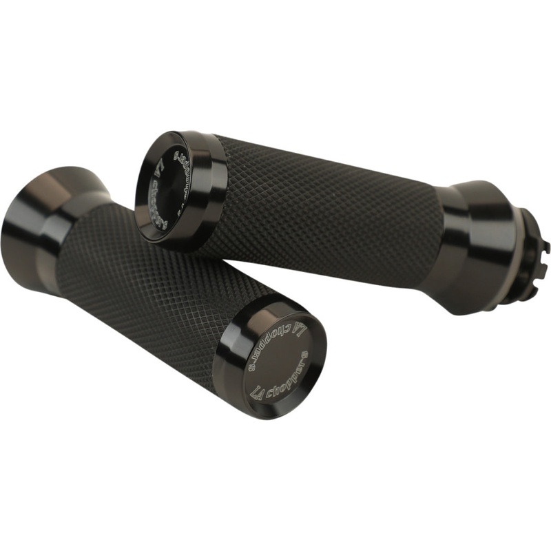 LA Choppers Grips – TBW – Black Anodized LA-7492-00B