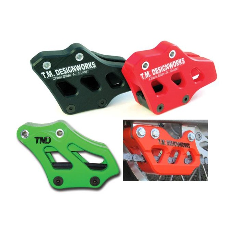 T.M. Designworks Factory Edition Mini Bike Rear Chain Guide – Black RCG-KT70-BK