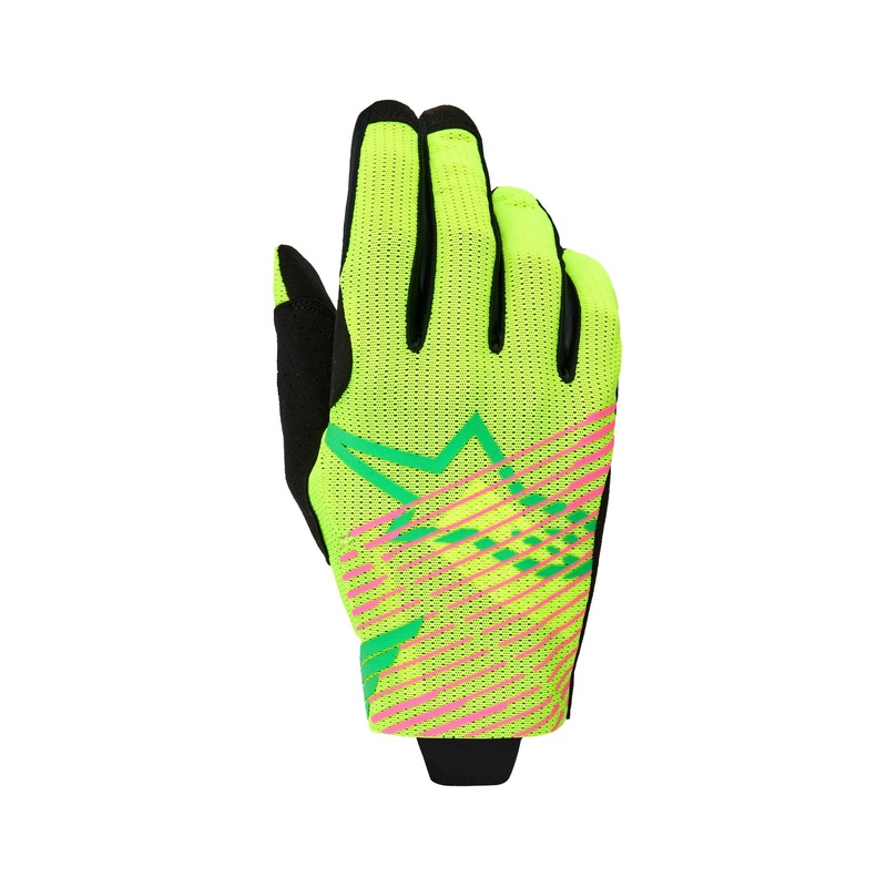 ALPINESTARS RADAR PRO GLOVES – GREEN YELLOW FLUO PINK FLUO S