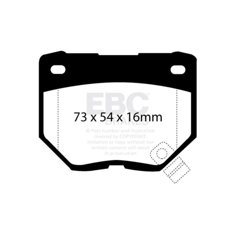 EBC 89-95 Nissan Skyline (R32) 2.6 Twin Turbo GT-R Redstuff Rear Brake Pads