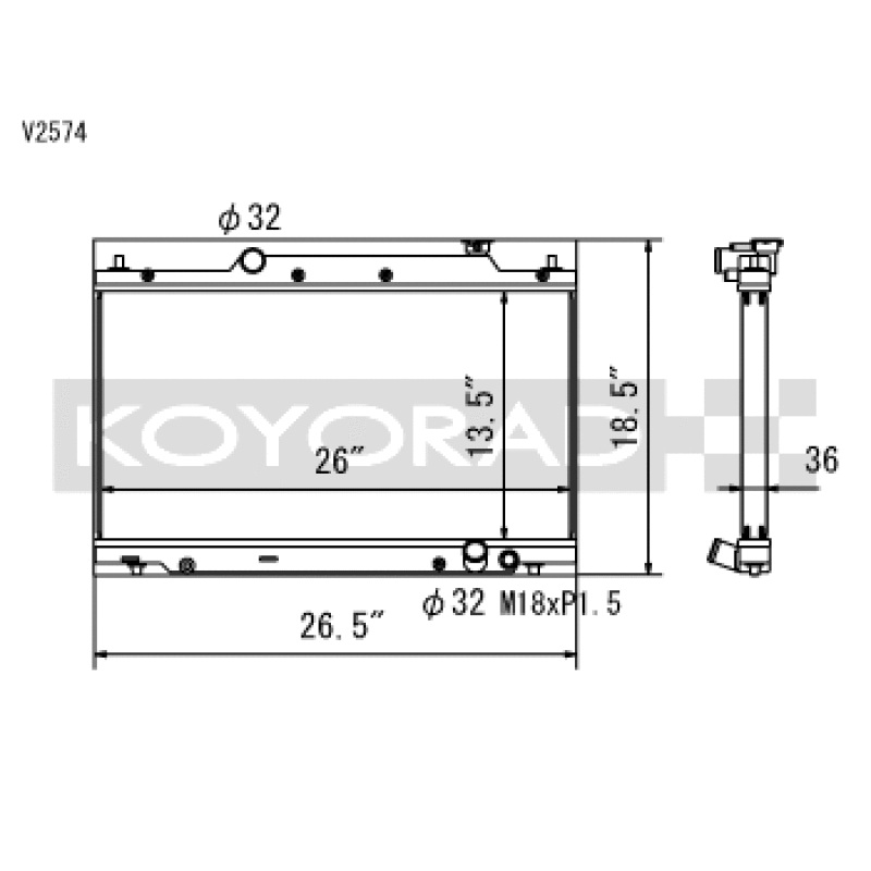 Koyo 02-05 Honda Civic Si 2.0L EP3 (MT) Radiator