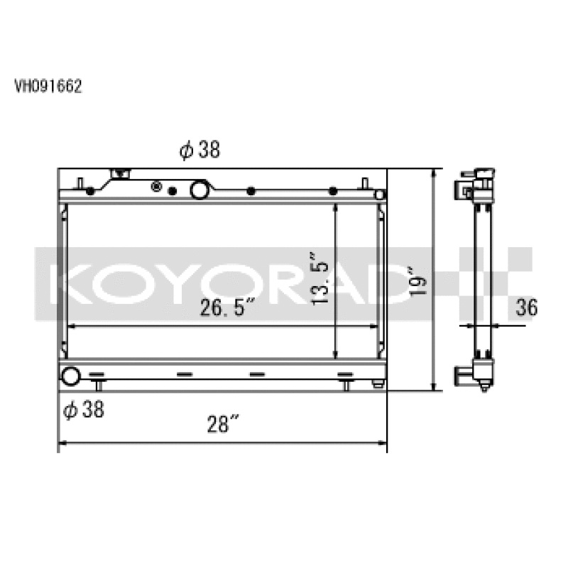 Koyo 08-15 Subaru WRX / STI 05-09 Subaru Legacy GT 2.5L (MT / w/ Filler Neck) Radiator