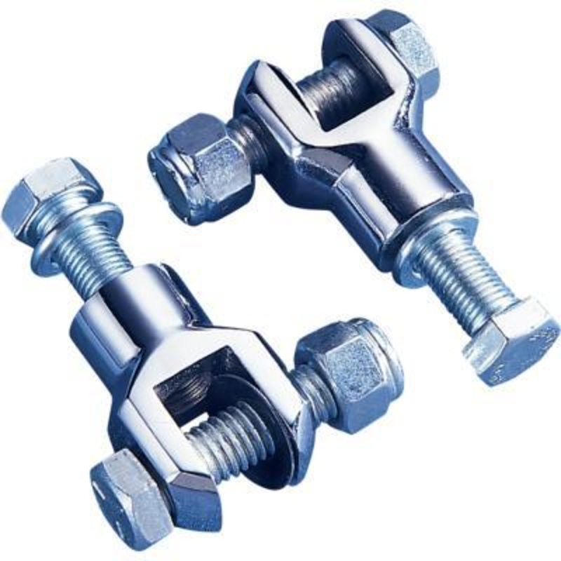Drag Specialties Chrome Footpeg Mounts – 3/8in.-24 Thread 17-0425-C-BC202