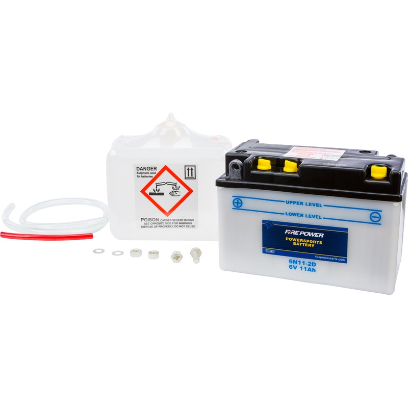 Fire Power Conventional 6V Standard Battery with Acid Pack 6N11-2D