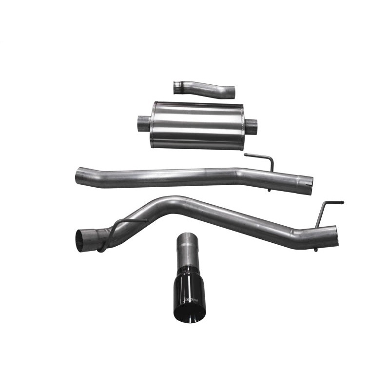 Corsa 20-25 Jeep Gladiator JT 3.6L Single Side Exit Cat-Back Exhaust System w/ Single 4in Black Tip