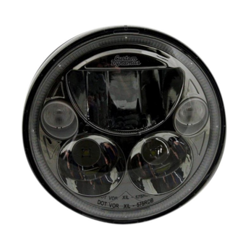 Custom Dynamics 7in. TruBeam LED Headlamps and Passing Lamps – Round – Black CDTB-7-B