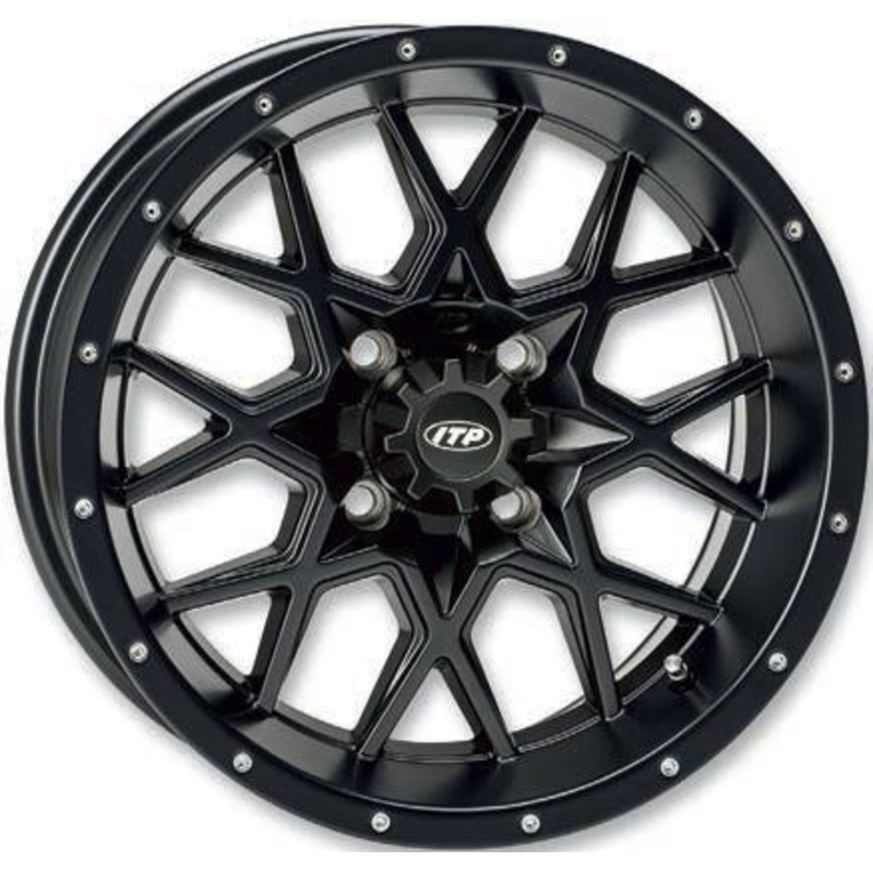 ITP Hurricane Wheel – 16×7 – 4+3 Offset – 4/156 – Matte Black 1621966017B