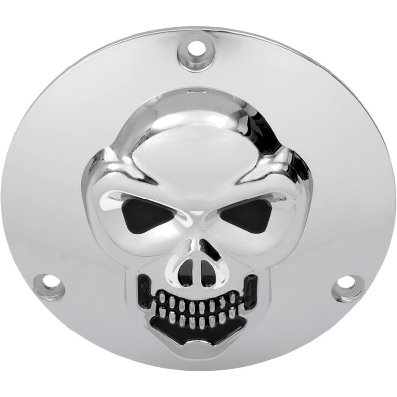 Drag Specialties 3-D Skull Derby Cover – Chrome 33-0061-PC